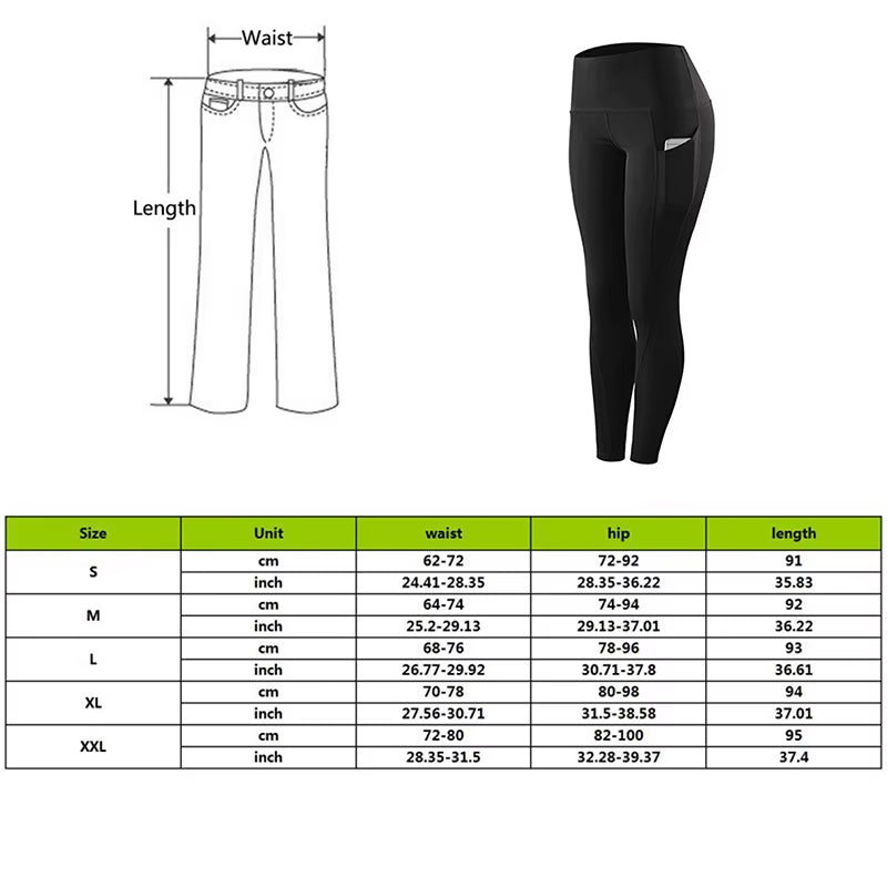 High Waist Elastic Workout Women Yoga Leggings Tummy Control Ruched Booty with Pocket Pants Seamless Gym Compression Tights