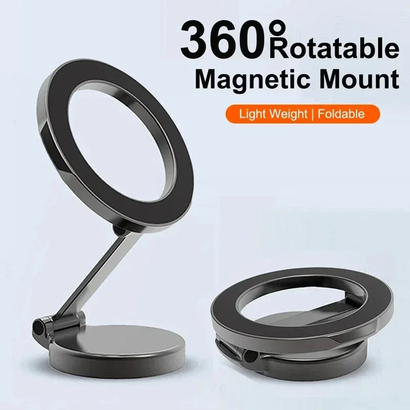 Strong Magnetic Cell Phone Holder Car 360° Swivel Adjustable Back Sticker Holder Magsafe for Iphone 16 Samsung Xiaomi Universal