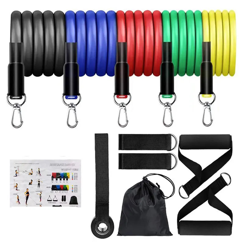 Resistance Bands Set Bodybuilding Home Gym Equipment Professional Weight Training Fitness Elastic Rubber Bands Workout Expander