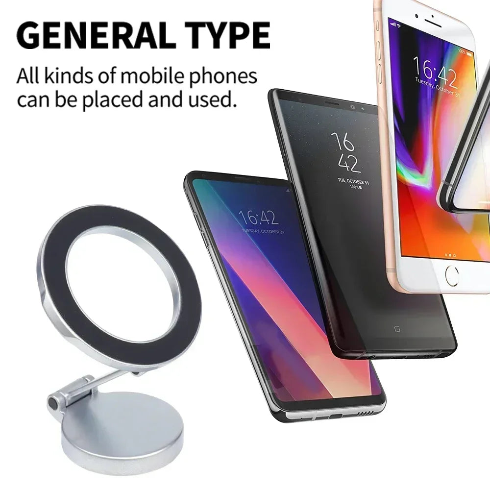 Strong Magnetic Cell Phone Holder Car 360° Swivel Adjustable Back Sticker Holder Magsafe for Iphone 16 Samsung Xiaomi Universal