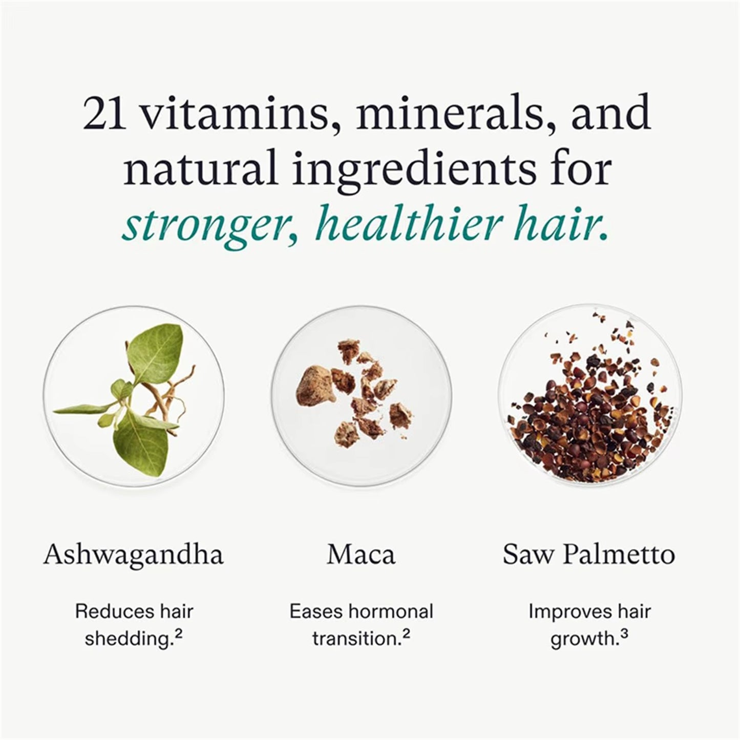 New Women'S Balance Hair Growth Supplements, Ages 45 and Up, Thicker Hair and Scalp Coverage, Dermatologist Recommended